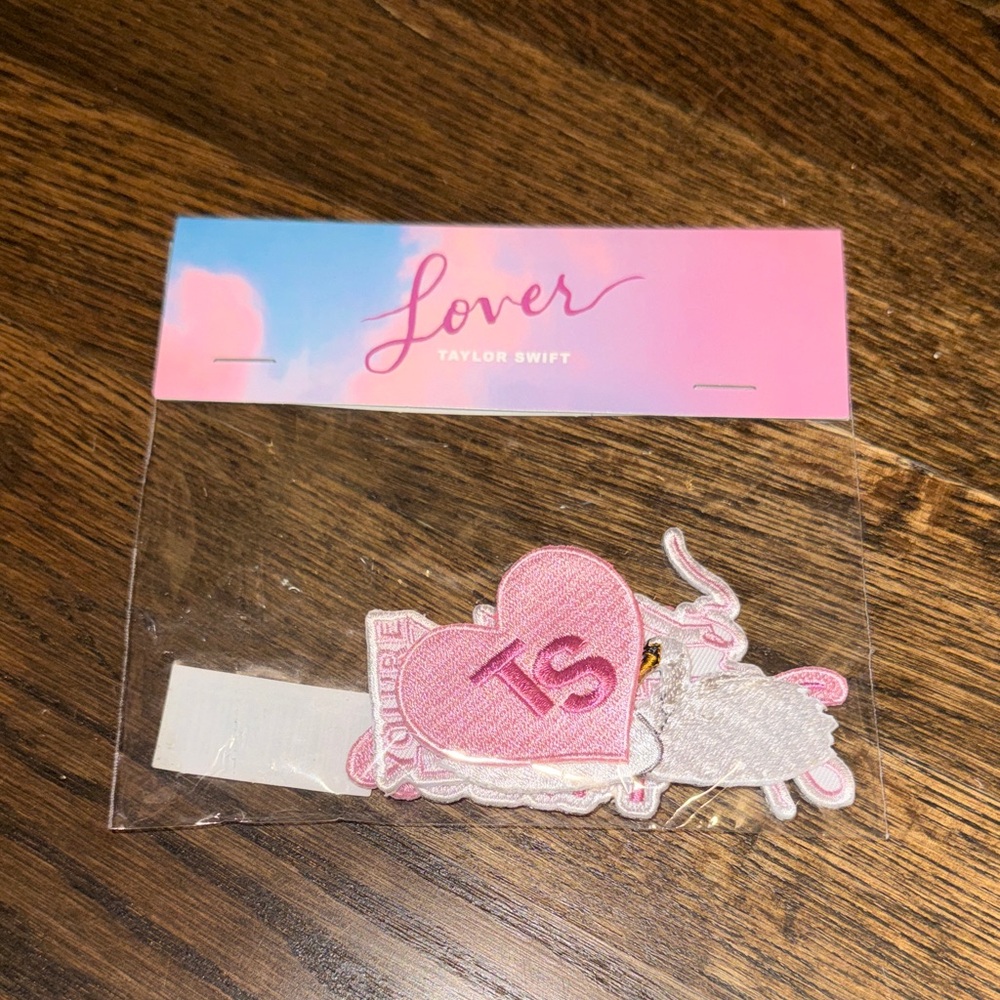 Rare Taylor Swift Lover Pink and White Patch Set New